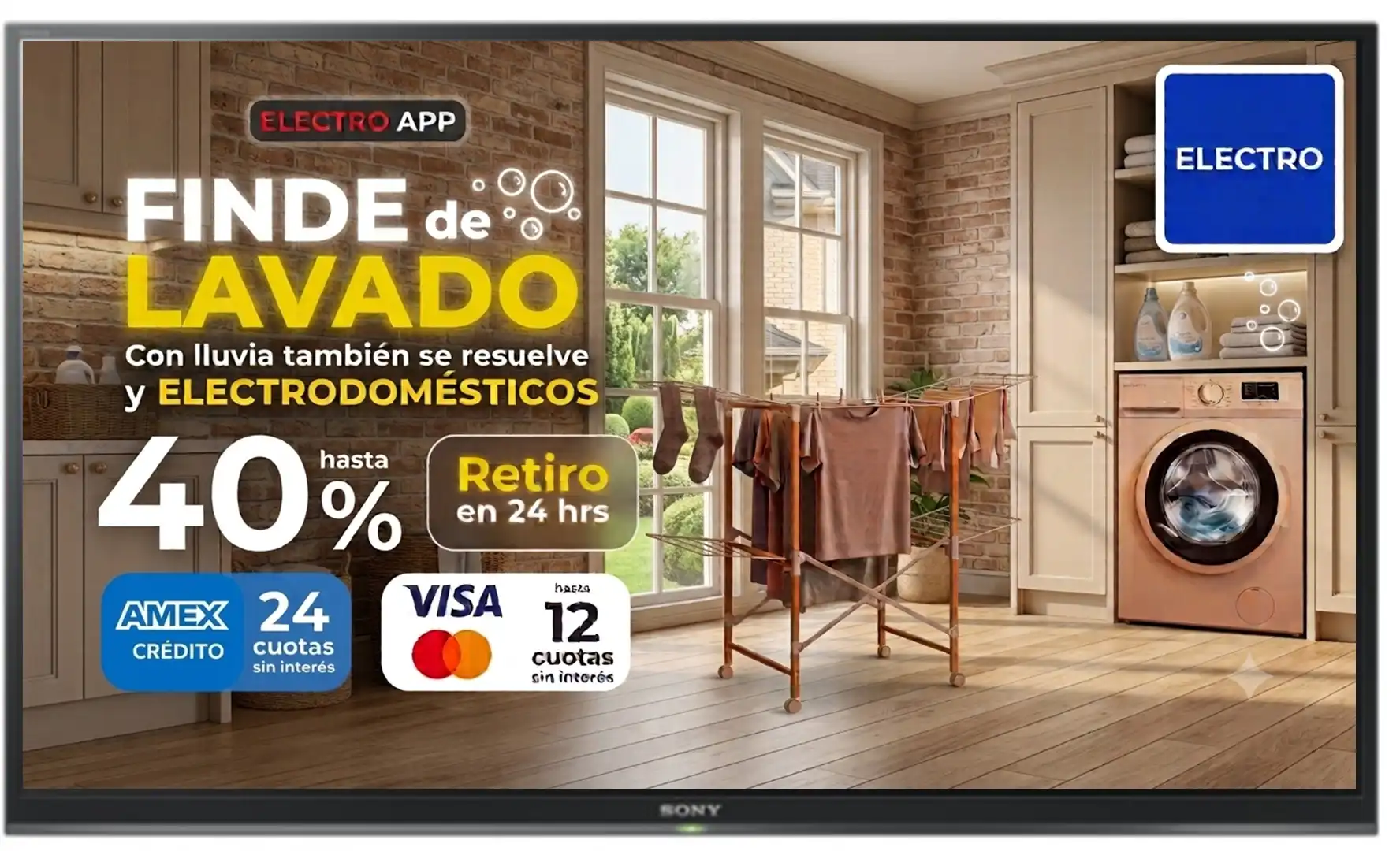 Pantalla de casa de electrodomésticos