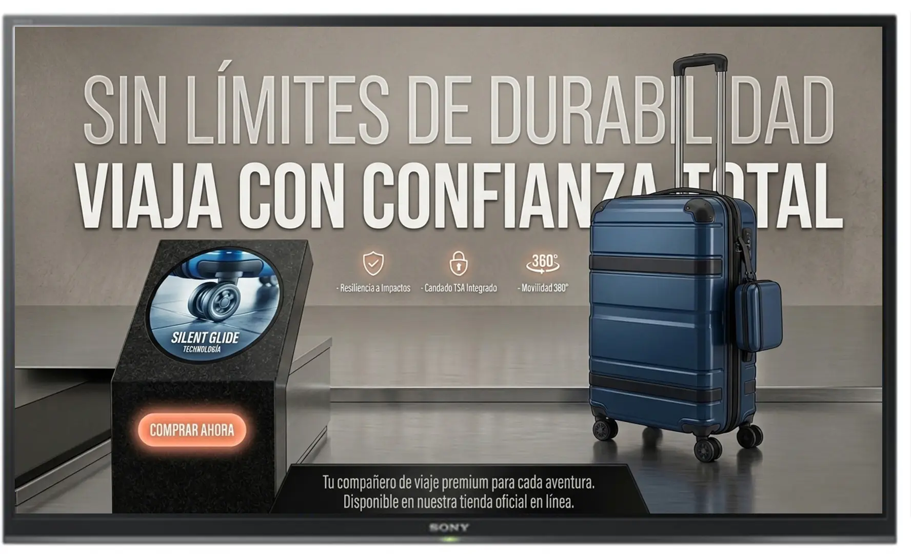 Pantalla de insumos para viajes