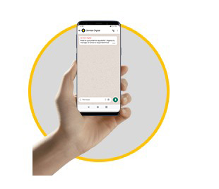 Persona usando la aplicación desde su celular