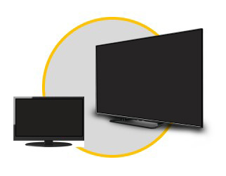 Televisor y monitor mostrando cartelería digital